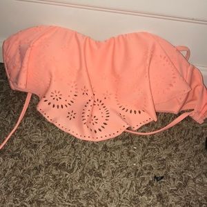 Peach bikini top